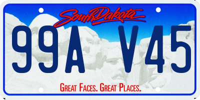 SD license plate 99AV45