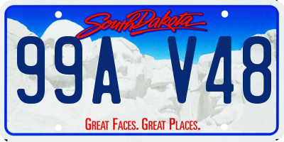 SD license plate 99AV48