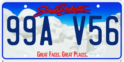 SD license plate 99AV56