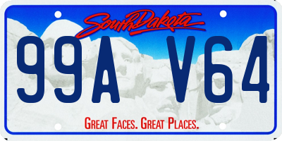 SD license plate 99AV64