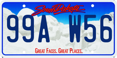SD license plate 99AW56