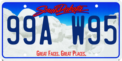 SD license plate 99AW95