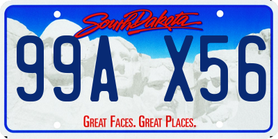 SD license plate 99AX56