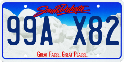 SD license plate 99AX82