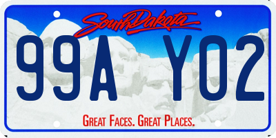 SD license plate 99AY02
