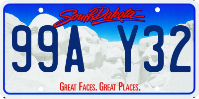 SD license plate 99AY32