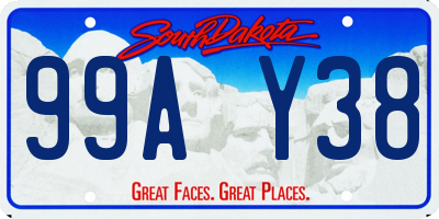 SD license plate 99AY38