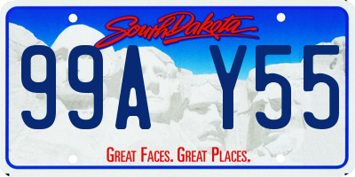 SD license plate 99AY55