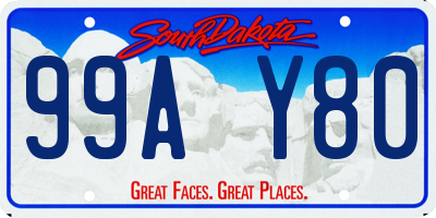SD license plate 99AY80