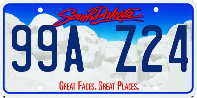 SD license plate 99AZ24