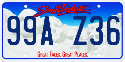 SD license plate 99AZ36