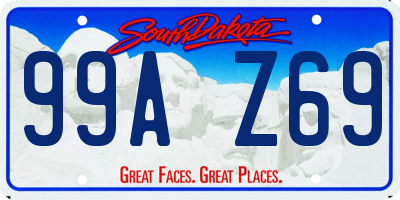 SD license plate 99AZ69