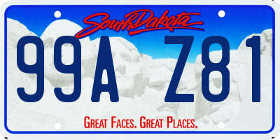 SD license plate 99AZ81
