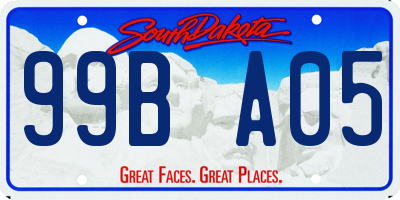 SD license plate 99BA05
