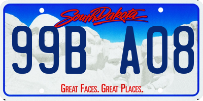 SD license plate 99BA08
