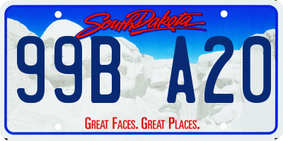 SD license plate 99BA20