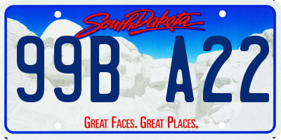 SD license plate 99BA22