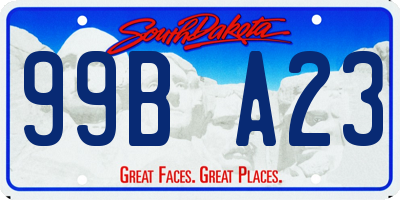 SD license plate 99BA23