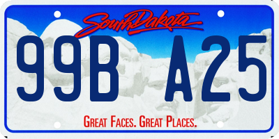 SD license plate 99BA25