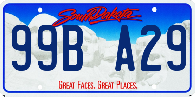 SD license plate 99BA29