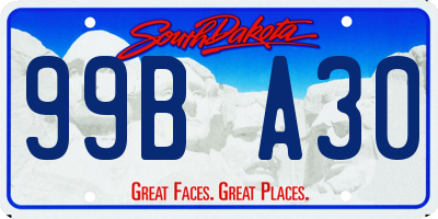 SD license plate 99BA30