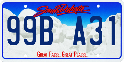 SD license plate 99BA31