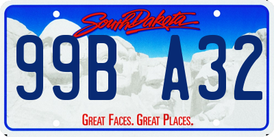 SD license plate 99BA32