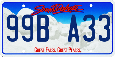 SD license plate 99BA33
