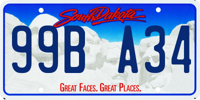 SD license plate 99BA34