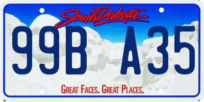 SD license plate 99BA35