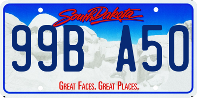 SD license plate 99BA50