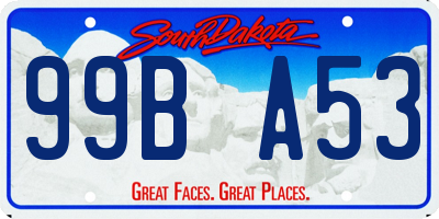 SD license plate 99BA53