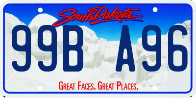 SD license plate 99BA96