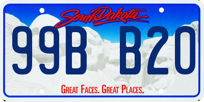 SD license plate 99BB20