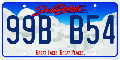SD license plate 99BB54
