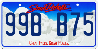 SD license plate 99BB75