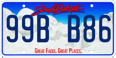 SD license plate 99BB86