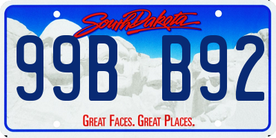 SD license plate 99BB92