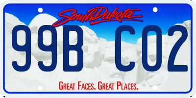 SD license plate 99BC02
