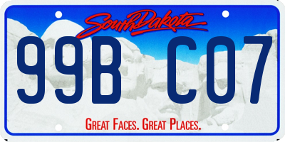 SD license plate 99BC07