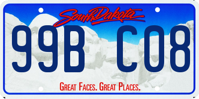 SD license plate 99BC08