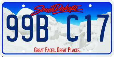 SD license plate 99BC17