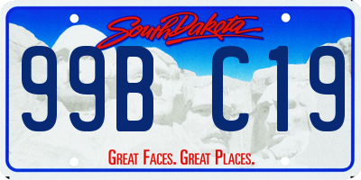 SD license plate 99BC19