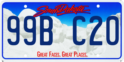 SD license plate 99BC20