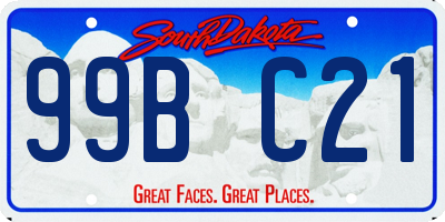 SD license plate 99BC21