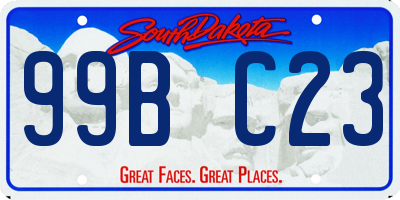 SD license plate 99BC23