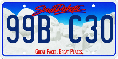 SD license plate 99BC30