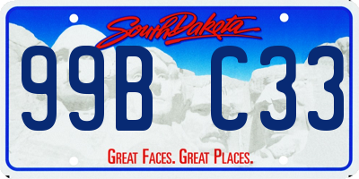 SD license plate 99BC33