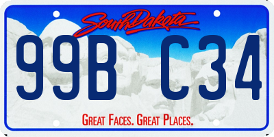 SD license plate 99BC34