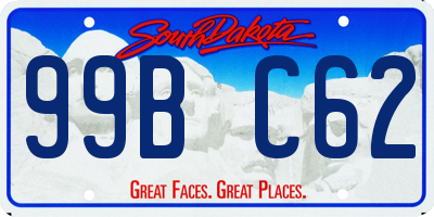 SD license plate 99BC62